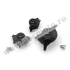Engine protective covers PUIG 20625N Negru included right, left and alternator caps