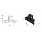 Mirror adaptor PUIG 3542N dreapta Negru