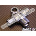 Conector tip T Venhill POWERHOSEPLUS 776/3 1/8th BSP 'T' PIECE M6 mounting hole
