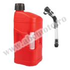 Utility can POLISPORT PROOCTANE 20 l with standard cap + 250 ml mixer + hose clear red