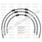 CROSSOVER Front brake hose kit Venhill POWERHOSEPLUS YAM-8009F (3 conducte in kit) Clear hoses, chromed fittings