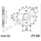 Pinion fata JT JTF 430-12 12T, 520