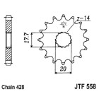Pinion fata JT JTF 558-16 16T, 428