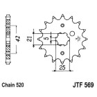 Pinion fata JT JTF 569-17 17T, 520