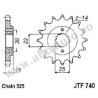 Pinion fata JT JTF 740-15RB 15T, 525 rubber cushioned