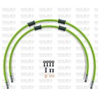 RACE Front brake hose kit Venhill POWERHOSEPLUS TRI-9018FB-GR (2 conducte in kit) Green hoses, black fittings