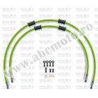 RACE Front brake hose kit Venhill POWERHOSEPLUS HON-9005FB-GR (2 conducte in kit) Green hoses, black fittings
