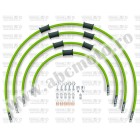 Kit conducte de frana fata Venhill POWERHOSEPLUS HON-10033FS-GR (4 conducte in kit) Green hoses, stainless steel fittings