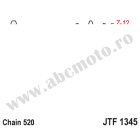 Pinion fata JT JTF 1345-13RB 13T, 520 rubber cushioned