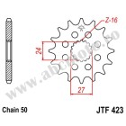 Pinion fata JT JTF 423-17RB 17T, 530 rubber cushioned