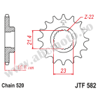 Pinion fata JT JTF 582-16RB 16T, 520 rubber cushioned