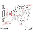 Pinion fata JT JTF 736-13 13T, 520