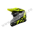 Casca motocros CASSIDA CROSS CUP TWO yellow fluo/ black/ grey L