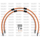 RACE Front brake hose kit Venhill POWERHOSEPLUS HON-11001FB-OR (2 conducte in kit) Orange hoses, black fittings