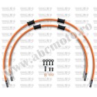 Kit conducta frana spate Venhill POWERHOSEPLUS DUC-9005RB-OR (2 conducte in kit) Orange hoses, black fittings
