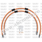 RACE Front brake hose kit Venhill POWERHOSEPLUS HON-2013F-OR (2 conducte in kit) Orange hoses, chromed fittings