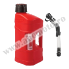 Utility can POLISPORT PROOCTANE 10 l with standard cap + 100 ml mixer + hose clear red