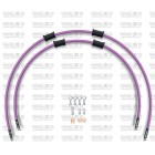 RACE Front brake hose kit Venhill POWERHOSEPLUS YAM-7005F-PU (2 conducte in kit) Purple hoses, chromed fittings