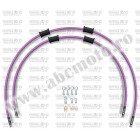 RACE Front brake hose kit Venhill POWERHOSEPLUS HON-2013F-PU (2 conducte in kit) Purple hoses, chromed fittings
