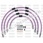 Kit conducte de frana fata Venhill POWERHOSEPLUS BMW-10012FB-PU (4 conducte in kit) Purple hoses, black fittings