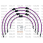 Kit conducte de frana fata Venhill POWERHOSEPLUS BMW-11005F-PU (4 conducte in kit) Purple hoses, chromed fittings