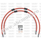 CROSSOVER Front brake hose kit Venhill POWERHOSEPLUS KAW-16001FB-RD (2 conducte in kit) Red hoses, black fittings