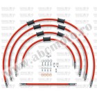 Kit conducte de frana fata Venhill POWERHOSEPLUS YAM-11001FS-RD (5 conducte in kit) Red hoses, stainless steel fittings