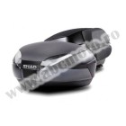 Top case SHAD SH48 Gri inchis with backrest, carbon cover and PREMIUM SMART lock