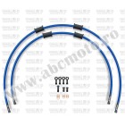Kit conducta frana spate Venhill POWERHOSEPLUS DUC-9005RB-SB (2 conducte in kit) Solid blue hoses, black fittings