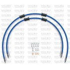 RACE Front brake hose kit Venhill POWERHOSEPLUS YAM-6002F-SB (2 conducte in kit) Solid blue hoses, chromed fittings