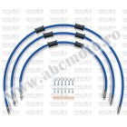 CROSSOVER Front brake hose kit Venhill POWERHOSEPLUS YAM-8009F-SB (3 conducte in kit) Solid blue hoses, chromed fittings