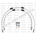 Kit conducta frana spate Venhill POWERHOSEPLUS DUC-9005RB-WT (2 conducte in kit) White hoses, black fittings